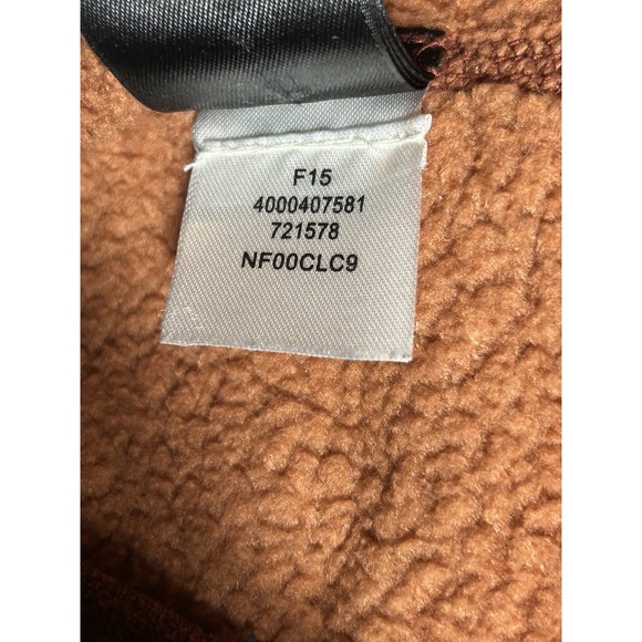 Men's M The North Face Gordon Lyons Sweater Heather Rust Red Fleece Jacket Logo - Picture 14 of 16